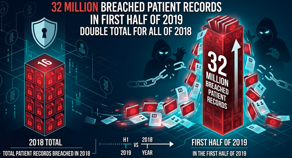 32 Million Breached Patient Records in First Half of 2019 Double Total for All of 2018