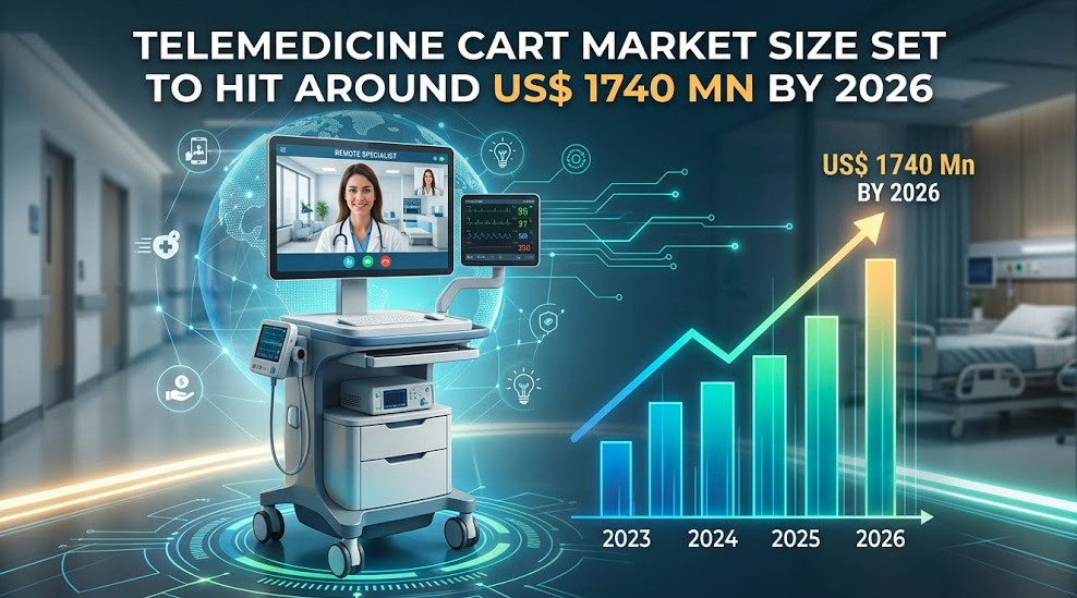 Telemedicine Cart Market Size Hit Around US$ 1740 Mn By 2026